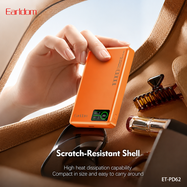 Power Bank Earldom ET-PD62 10000 mAh MagSafe 20W PD | Беспроводная зарядка | Cosmic Orange 790599 фото