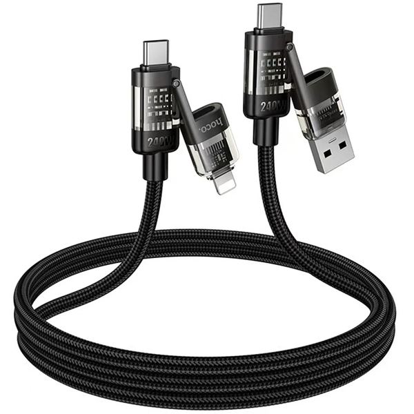 Кабель HOCO U151 Type-C &rarr; Type-C 240W / USB &rarr; Type-C 100W / Type-C &rarr; Lightning PD 30W 1.2м 790050 фото