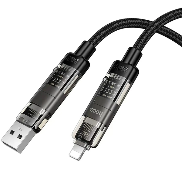 Кабель HOCO U151 Type-C &rarr; Type-C 240W / USB &rarr; Type-C 100W / Type-C &rarr; Lightning PD 30W 1.2м 790050 фото
