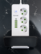 Сетевой фильтр SLM-1080 5 м 2500W | 3 розетки + 4 USB + USB-C + беспроводная зарядка 789787 фото 2