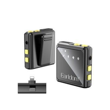Бездротовий мікрофон Earldom ET-MC9L Lightning 2 мікрофони для iPhone з шумозаглушенням 786310 фото