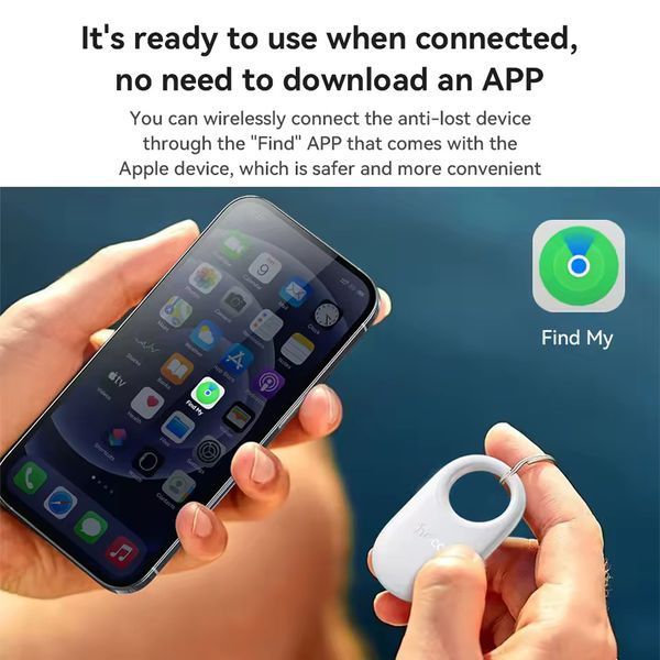 Брелок-локатор HOCO E94 с Apple Find My для поиска вещей Голубой 785947 фото