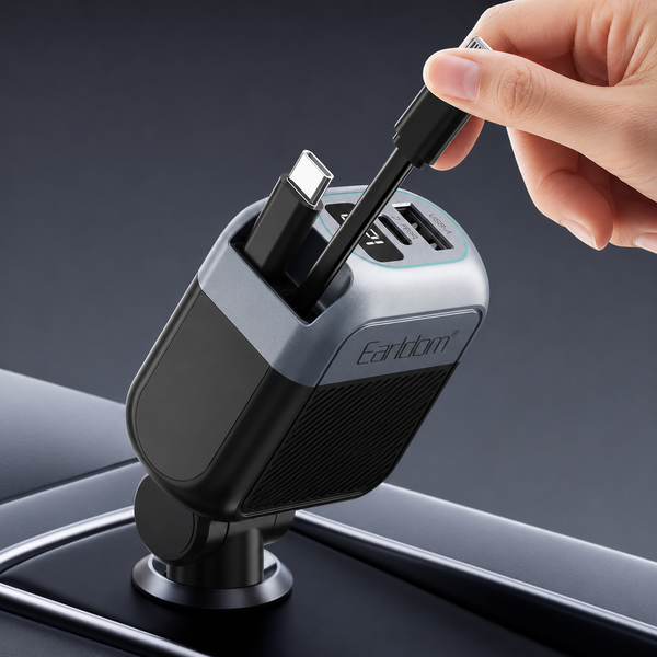 Автомобільний зарядний пристрій Earldom ES-CC56 65W | PD 45W + USB + Lightning | Вольтметр 790589 фото