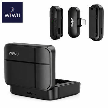 Бездротовий мікрофон WiWU WI-WM002 Lightning 2 мікрофони для iPhone з кейсом 779873KG фото