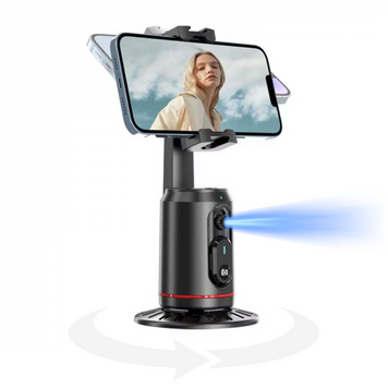 Штатив Q02 з автотрекінгом обличчя 360&deg; | AI тримач для смартфона з Face Tracking 786894 фото