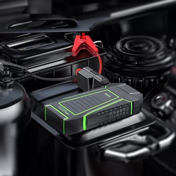 Пусковий зарядний пристрій автомобільного акумулятора бустер Hoco QS1 10000 mAh з power bank 777760TP фото