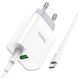 Зарядний пристрій Hoco C80A 20W PD QC 3.0 USB-C + USB-A з кабелем Type-C 1м 741427 фото 2