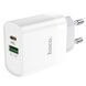 Зарядний пристрій Hoco C80A 20W PD QC 3.0 USB-C + USB-A з кабелем Type-C 1м 741427 фото 3