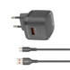 Зарядний пристрій Veron VR-C18Q 18W з кабелем USB to Type-C 1м швидка зарядка 778541 фото 2