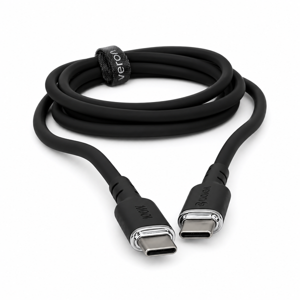 Кабель Veron CC07 USB-C to USB-C 100W PD 2м | Силиконовый кабель быстрой зарядки 775052 фото