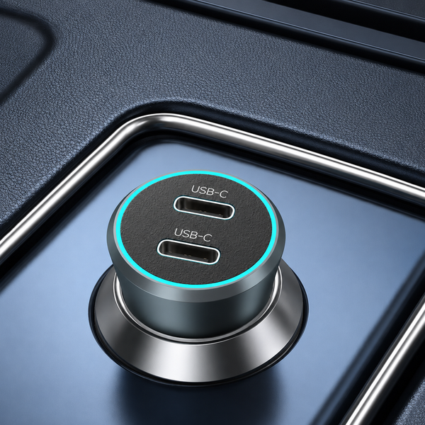 Автомобільний зарядний пристрій Earldom ES-CC51 60W | 2x USB-C PD | Швидка зарядка в авто 12V-24V 790805 фото
