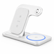 Бездротова зарядна станція WiWU WI-W020 3в1 15W для iPhone, Apple Watch та AirPods Магнітна Qi Біла 776728 фото 2