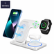 Бездротова зарядна станція WiWU WI-W020 3в1 15W для iPhone, Apple Watch та AirPods Магнітна Qi Біла 776728 фото 1