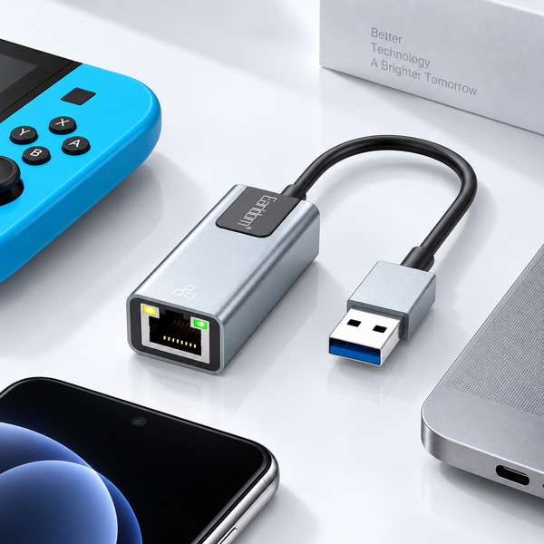 Мережевий адаптер Earldom ET-NC1 USB-A на RJ45 Ethernet 100 Мбіт/с 790825 фото
