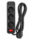 Сетевой фильтр Hoco NS2 Black 4000W | 3 розетки + 3 USB | Удлинитель 1.8m 774224 фото 1