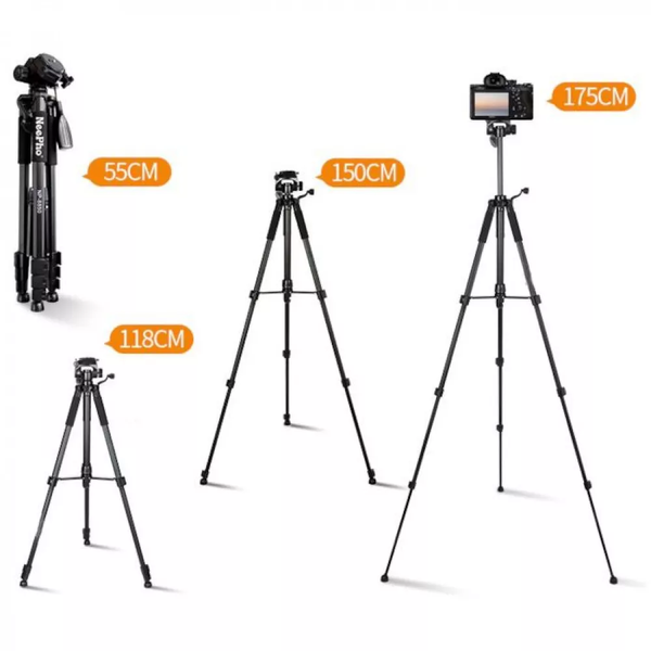 Штатив Neepho NP-8850 175 см алюминиевый | tripod для фотоаппарата, камеры и смартфона 777658 фото
