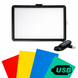 LED-панель VL-8 15 Вт USB - відеосвітло 120 діодів, 2700-6500K, з кольоровими фільтрами, під штатив 778863 фото 1