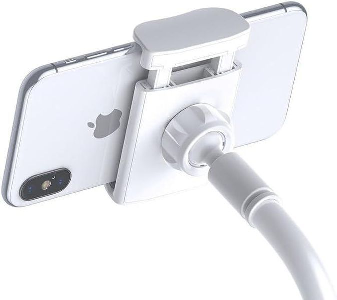 Гнучкий тримач для телефону Baseus Lazy Holder SULR-0 з прищіпкою 360&deg; White 770907 фото