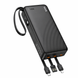 Повербанк Hoco J146A 20000mAh Black | Power Bank со встроенными кабелями USB-C, Micro USB и Lightning 790925 фото 1