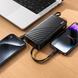 Повербанк Hoco J146A 20000mAh Black | Power Bank со встроенными кабелями USB-C, Micro USB и Lightning 790925 фото 4