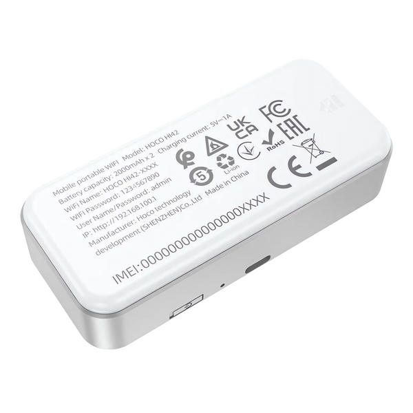 Hoco HI42 4G Wi‑Fi6 SIM роутер портативний, мобільний 4G Wi‑Fi 150 Мбіт/с, автономний до 8 год, підтримка SIM, USB‑C 788610 фото
