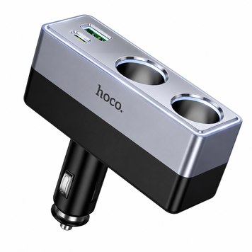 Розгалужувач прикурювача Hoco Z65B | 2 гнізда + USB-C PD 30W + USB-A QC 18W | 240W 790057 фото